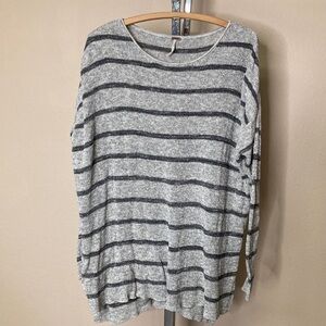 Free People Oversized Lightweight Sweater Striped